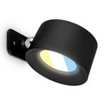 Aplique de pared LED Tari, negro, CCT, regulador táctil, USB