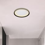 Clarino LED ceiling light, Ø 41.5 cm, black, acrylic, CCT