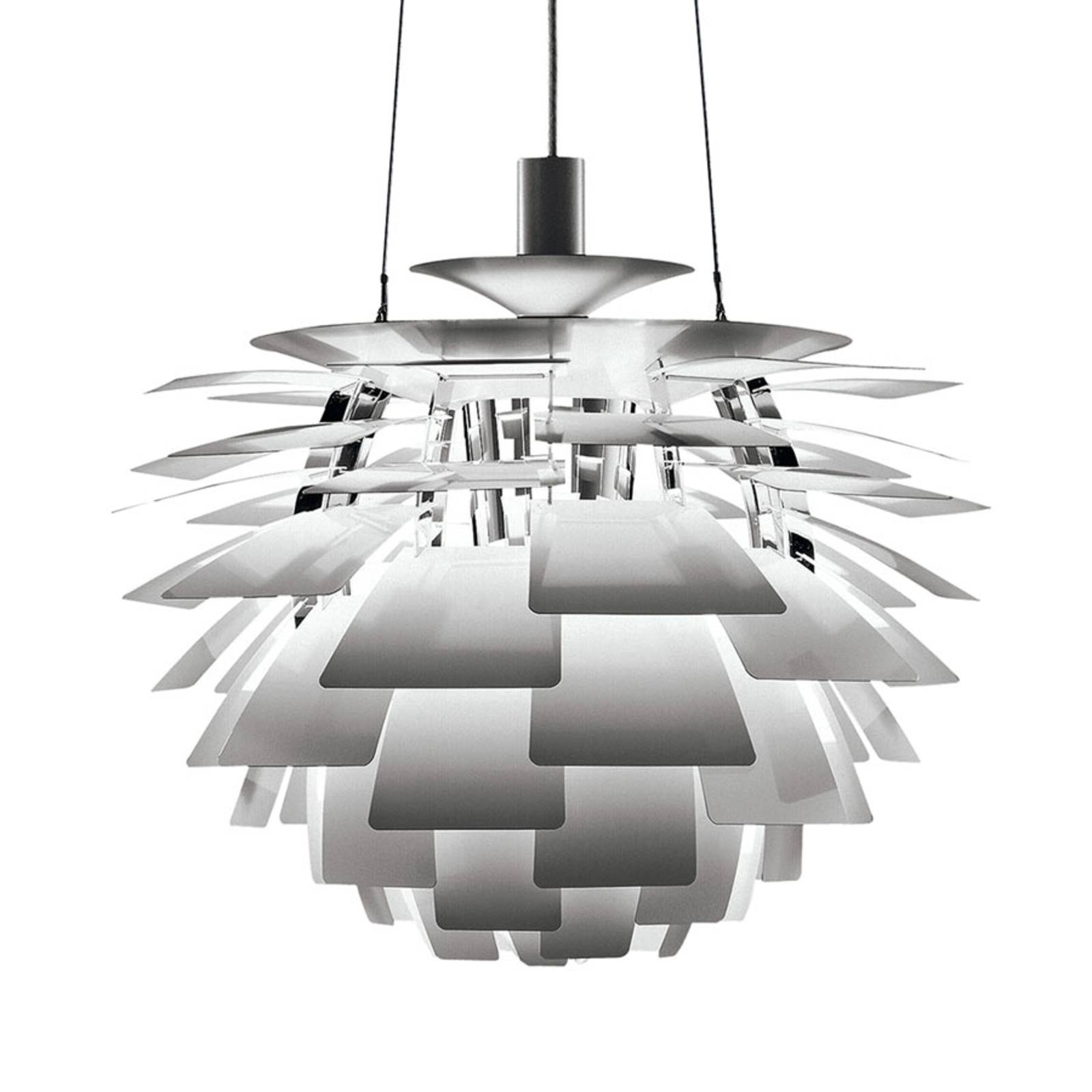 Louis Poulsen PH Artichoke hanging lamp matt, for Living / Dining Room, metal, E27, 100 W, energy efficiency: A++, H: 46.5 cm