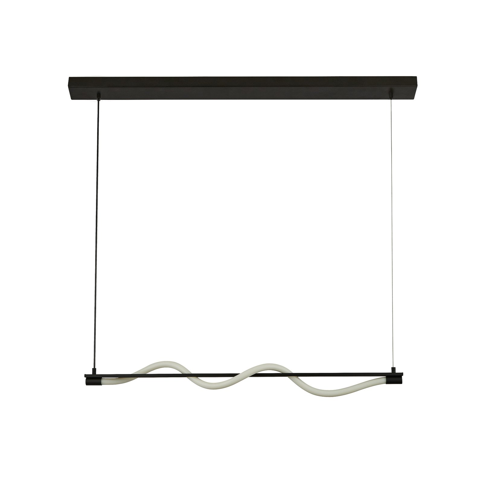 Serpent LED hanglamp, zwart/wit, metaal, dimbaar