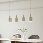 Lindby viseća lampa Ovelia, bež, 4 žarulje, metal, E27