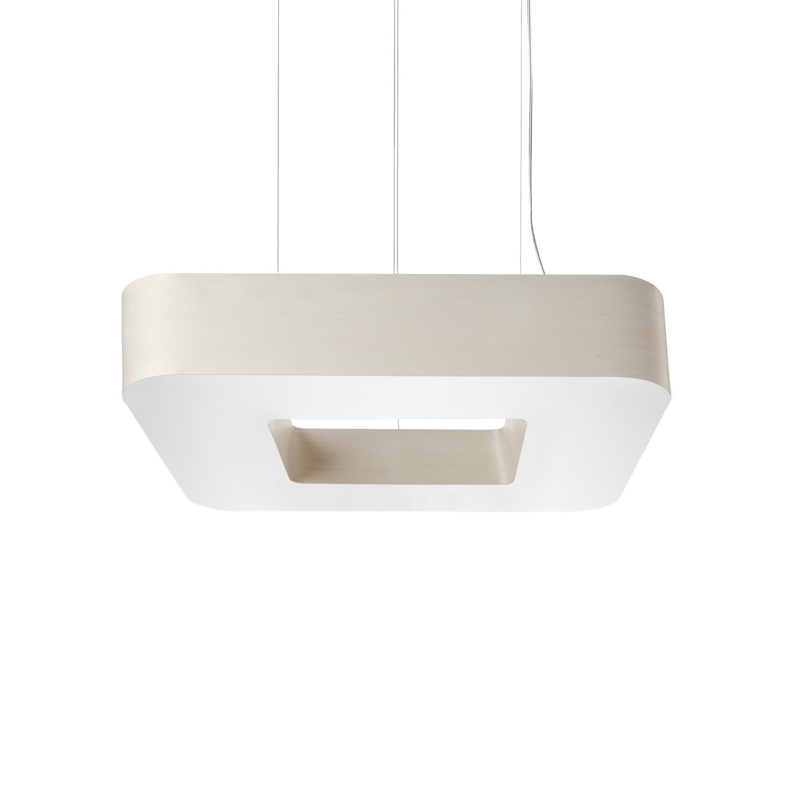 LZF Cuad LED-Hängeleuchte 0-10V dim, Holzfurnier