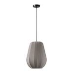 Lindby Helin pendant light, grey, Ø 30 cm, fabric