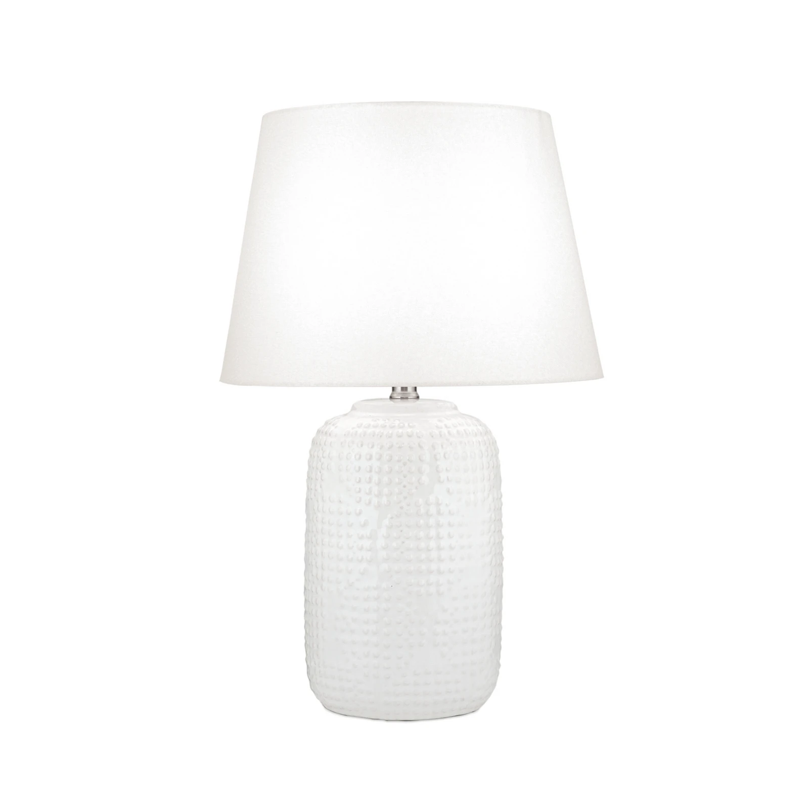 Coral bordlampe, hvit, høyde 51 cm, keramikk/lin