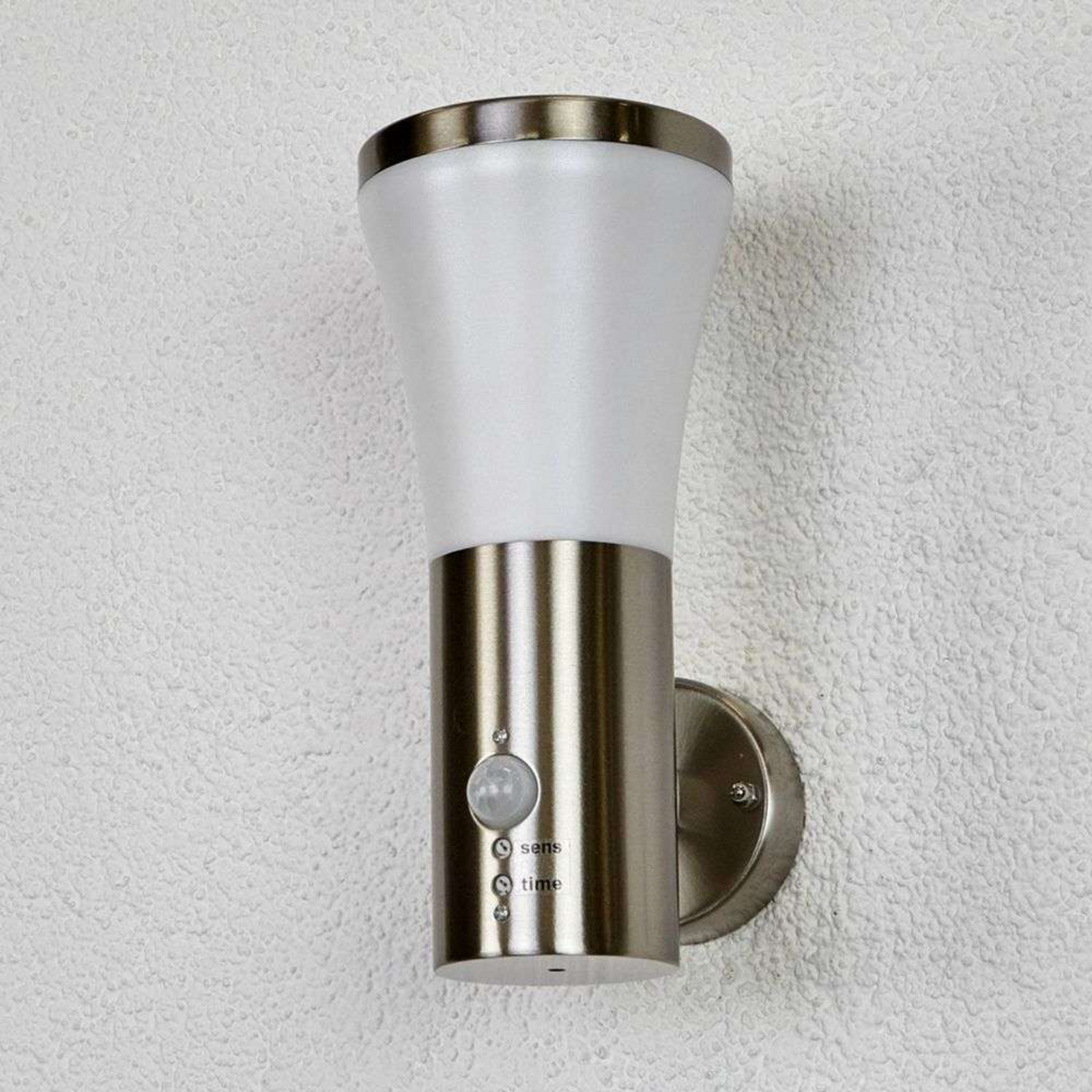 Sumea LED Vonkajšie Nástenné Svietidlo w/Sensor Stainless Steel/White - Lindby