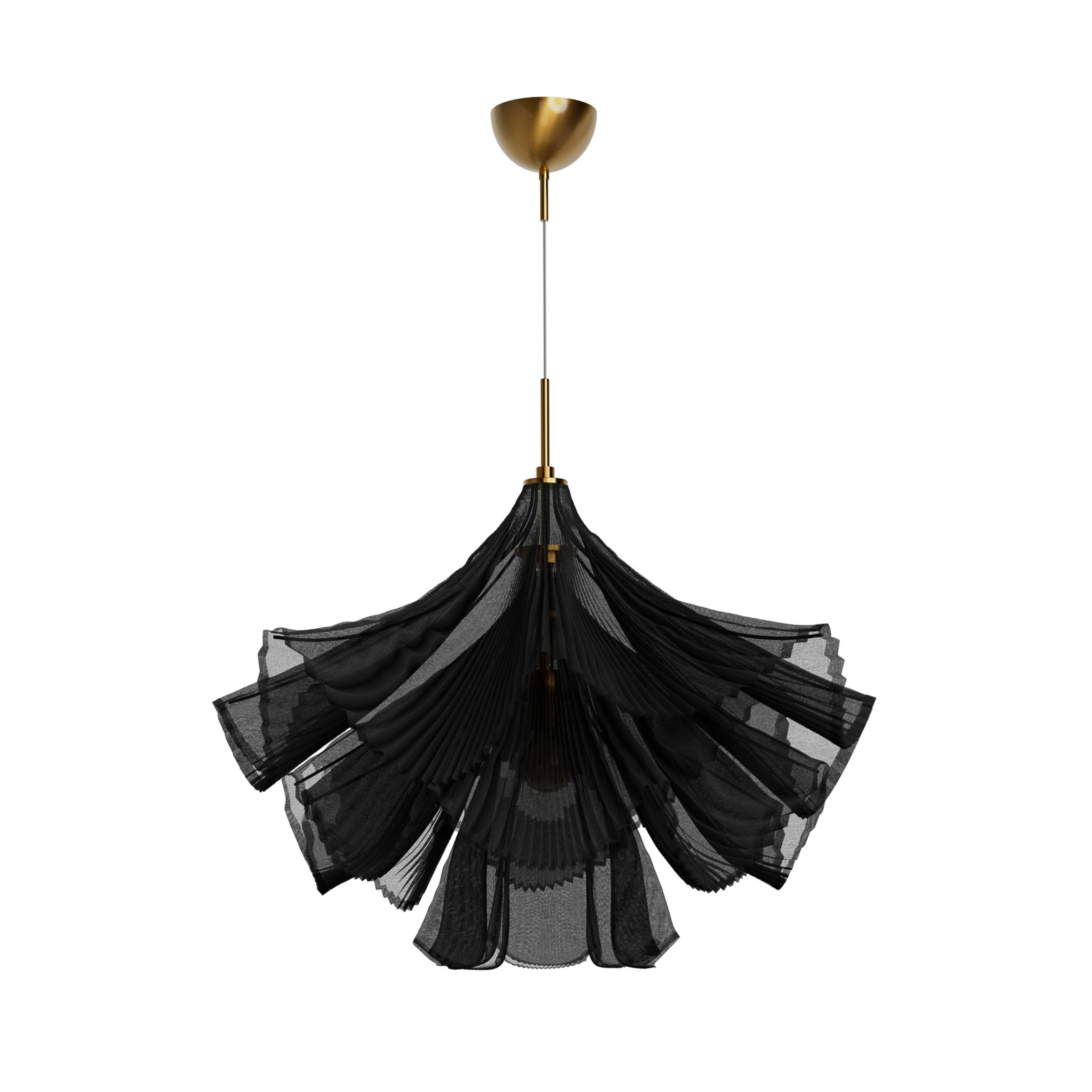 Juliette lógó világítás, fekete, tüll, fém, 75 cm, E27 – By Rydéns