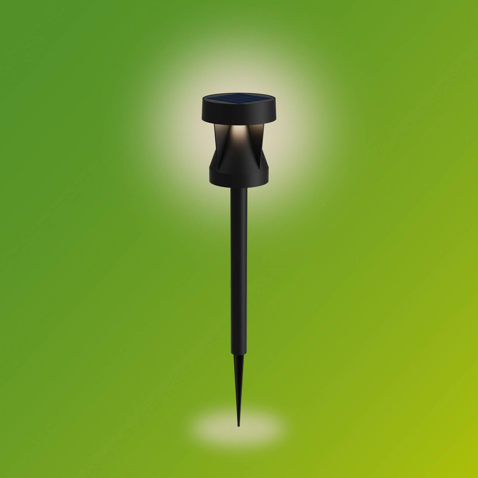 Lampa solarna LED Avery firmy Philips, z kołkiem do mocowania w ziemi, czarna,