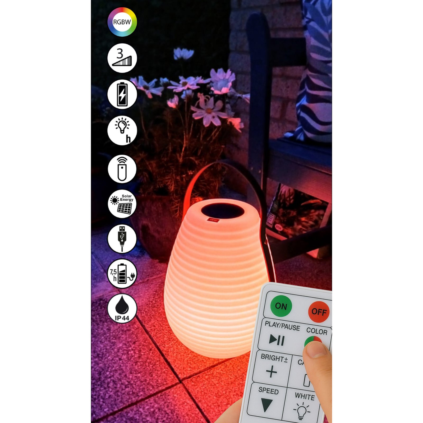 Schöner Wohnen Bell lampa stołowa LED wysokość 46 cm