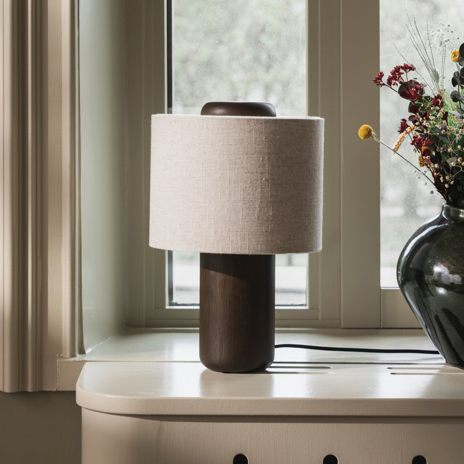 Globen Lighting Tischleuchte Bosco, beige/braun, Höhe 39 cm