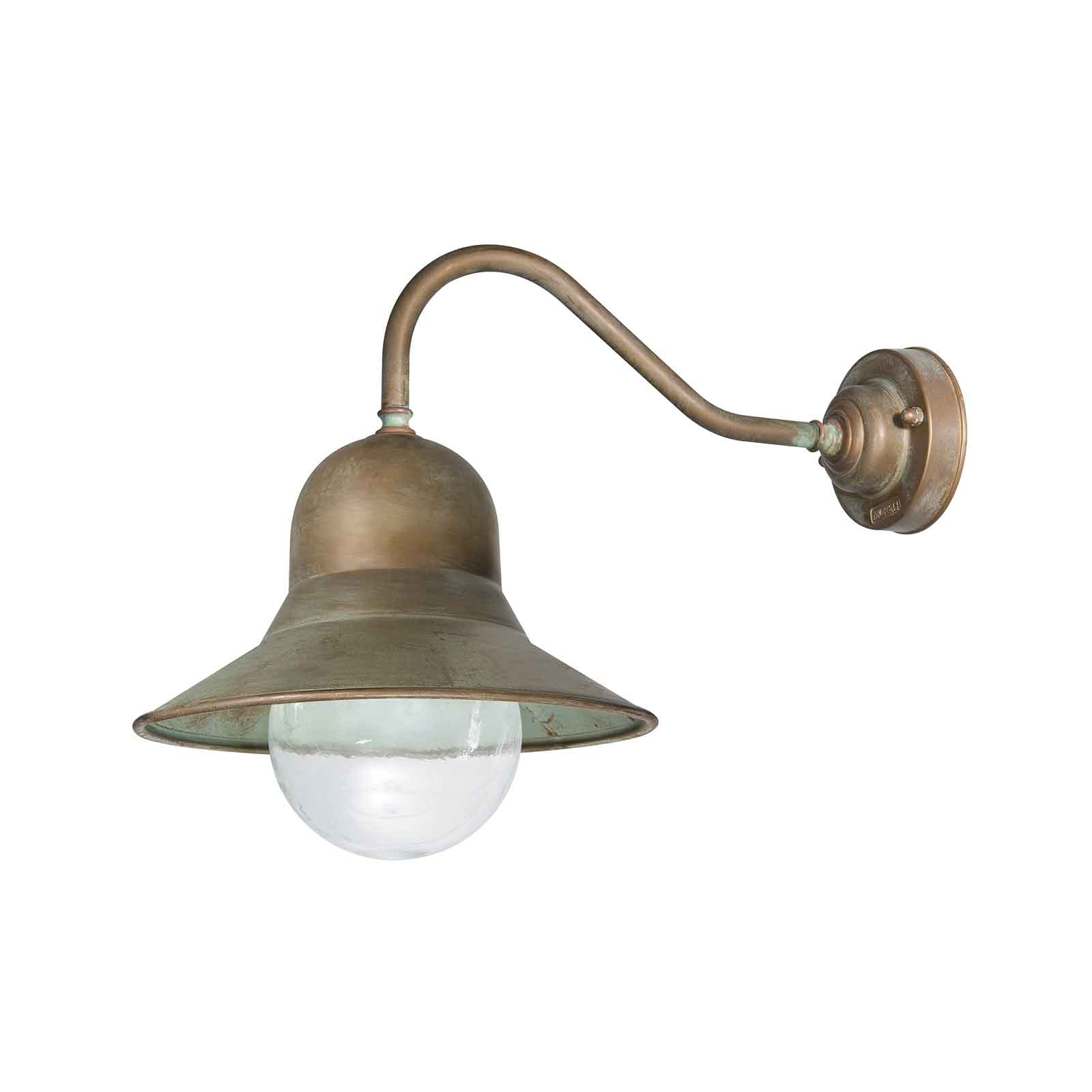 Vanjska zidna lampa Campanula 2093 antik mesing/prozirno