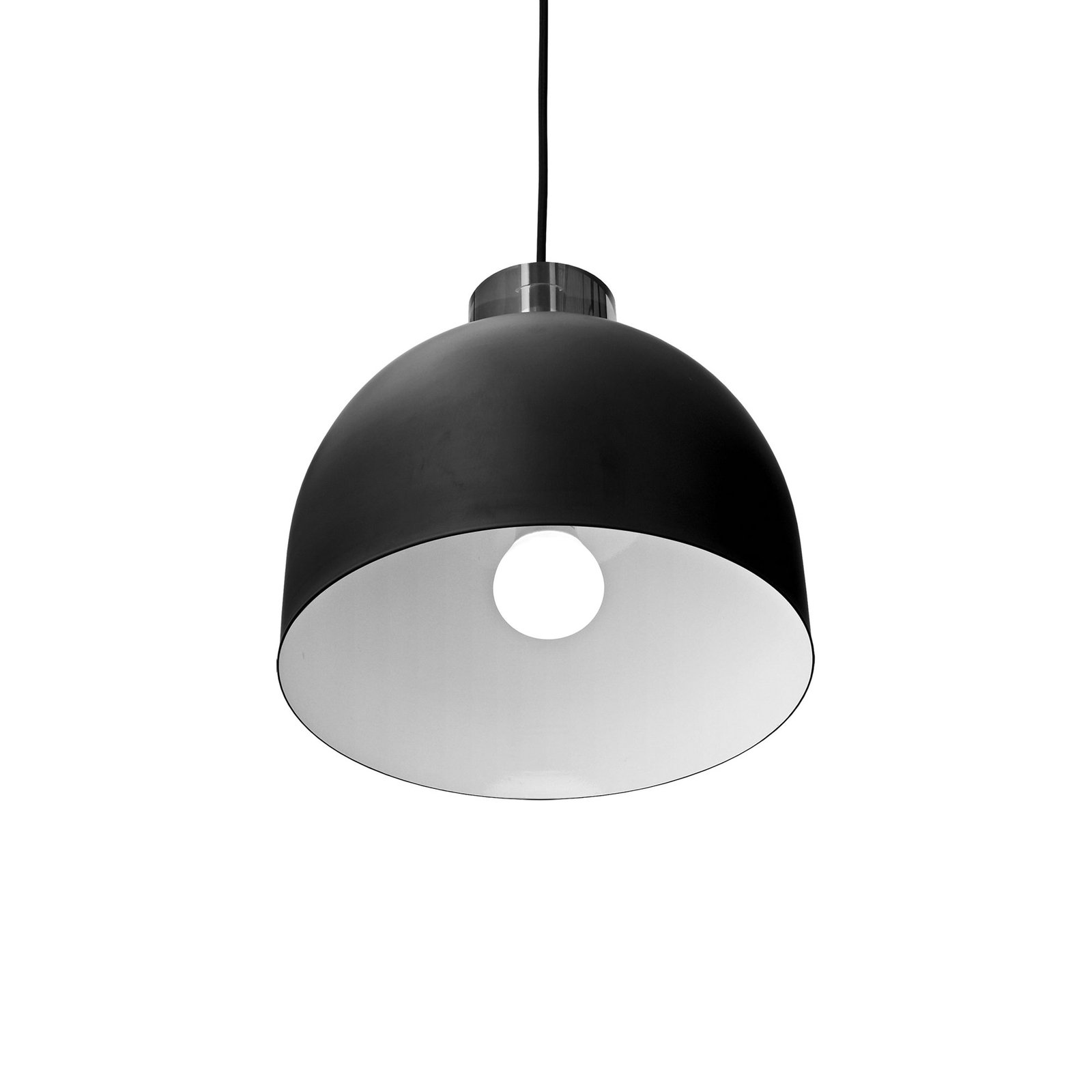 Lámpara colgante AYTM Luceo, redonda, negra, Ø 28 cm