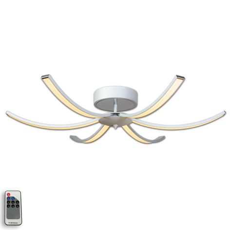LED-Deckenleuchte Umbra 6-flammig 91cm aluminium