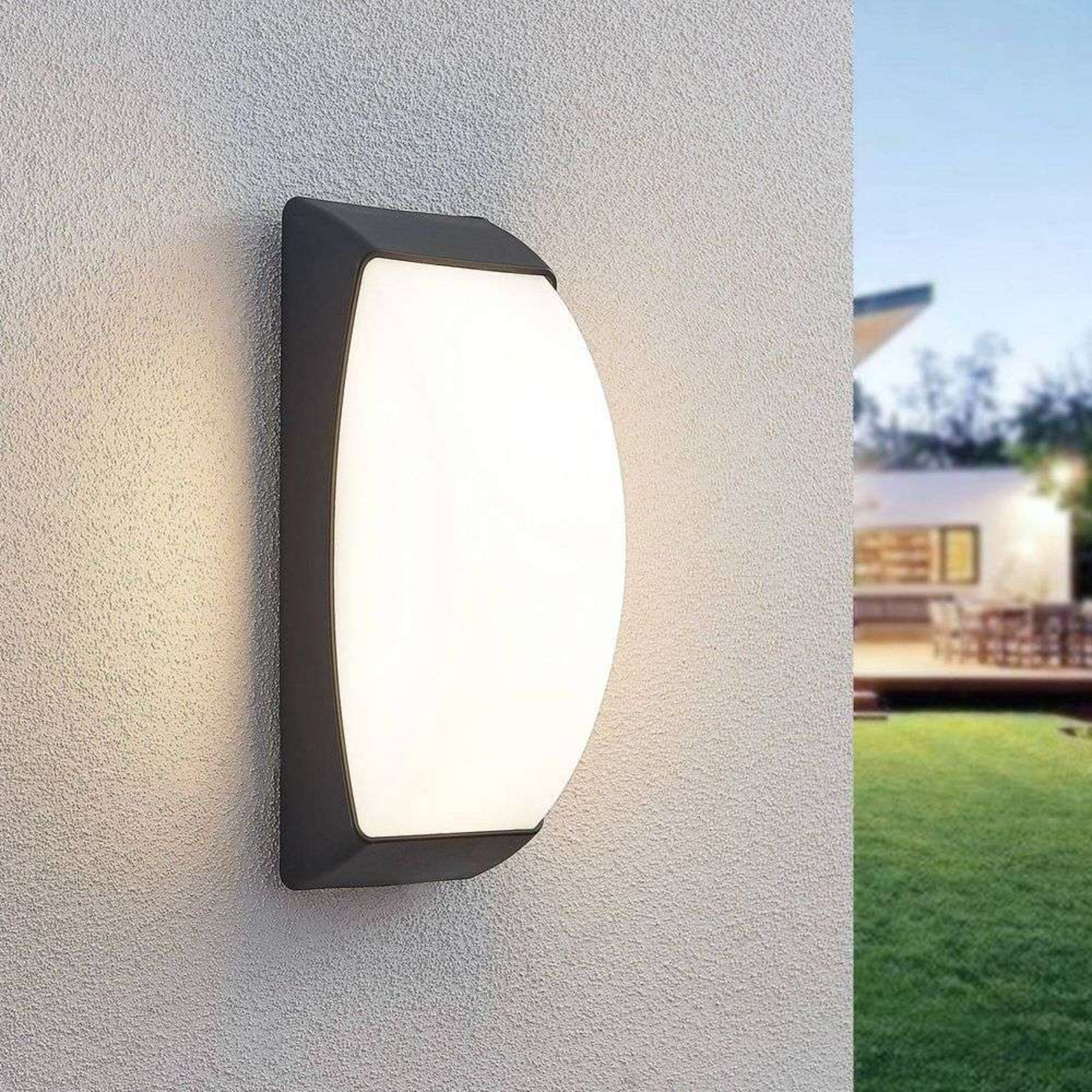 Alexey LED Aplica de Exterior IP65 Dark Grey - Lindby