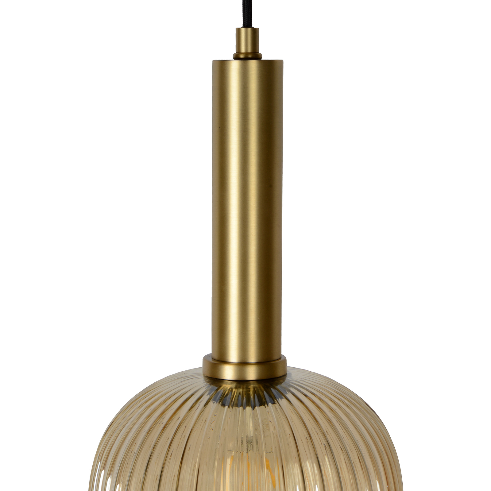 Maloto glas-hængelampe, Ø 20 cm, ravgul