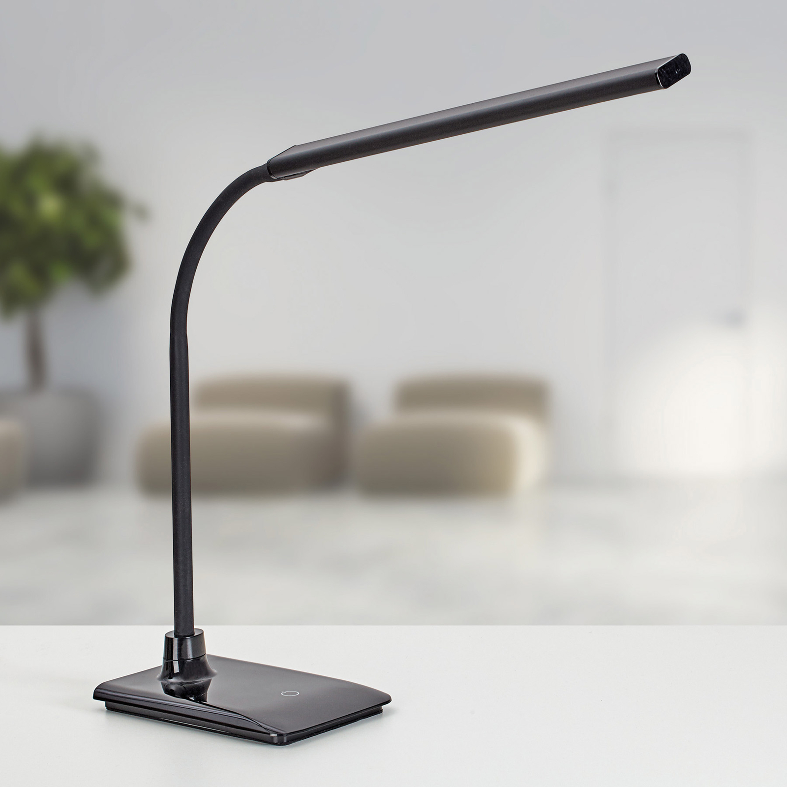 LED-bordslampa MAULpirro, dimbar, svart