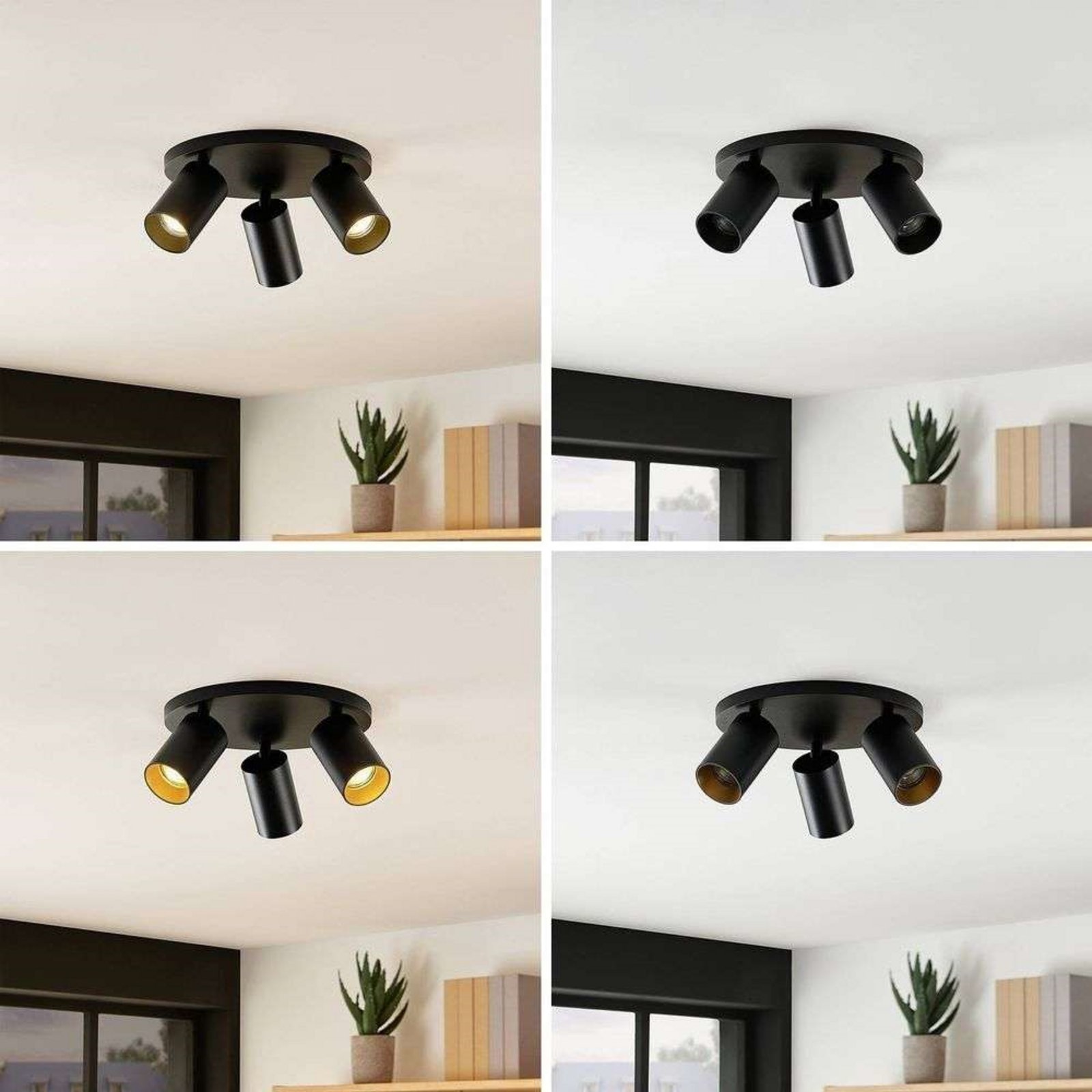 Brinja 3 Round Plafond Black - Arcchio