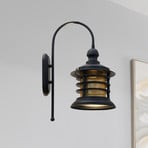 Nostalji wall light, black, height 48 cm, metal, E27