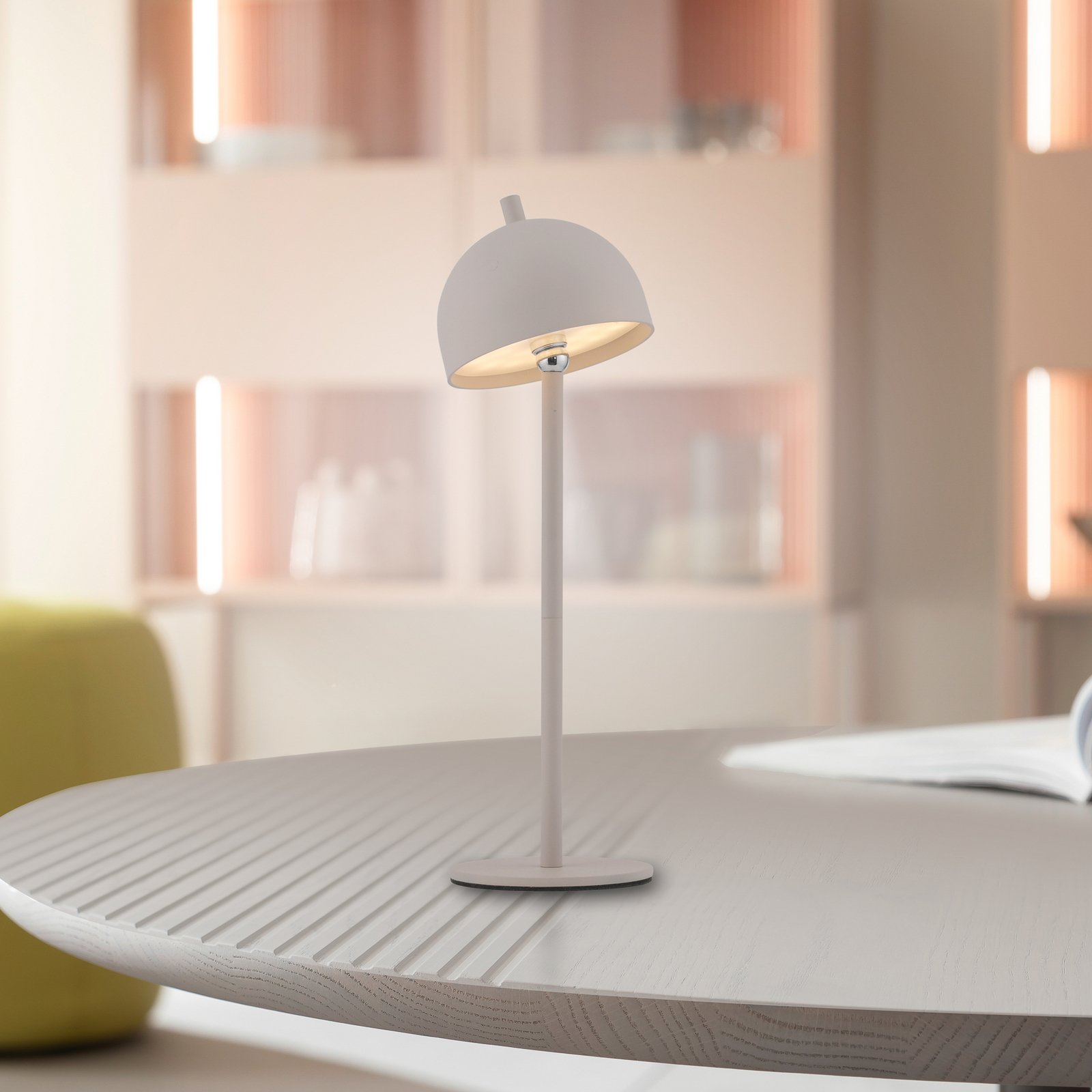 SCHÖNER WOHNEN LED-Akku-Tischlampe Bellies, Sandbrise, IP54 SCHÖNER WOHNEN LED-Akku-Tischlampe Bellies, Sandbrise, IP54