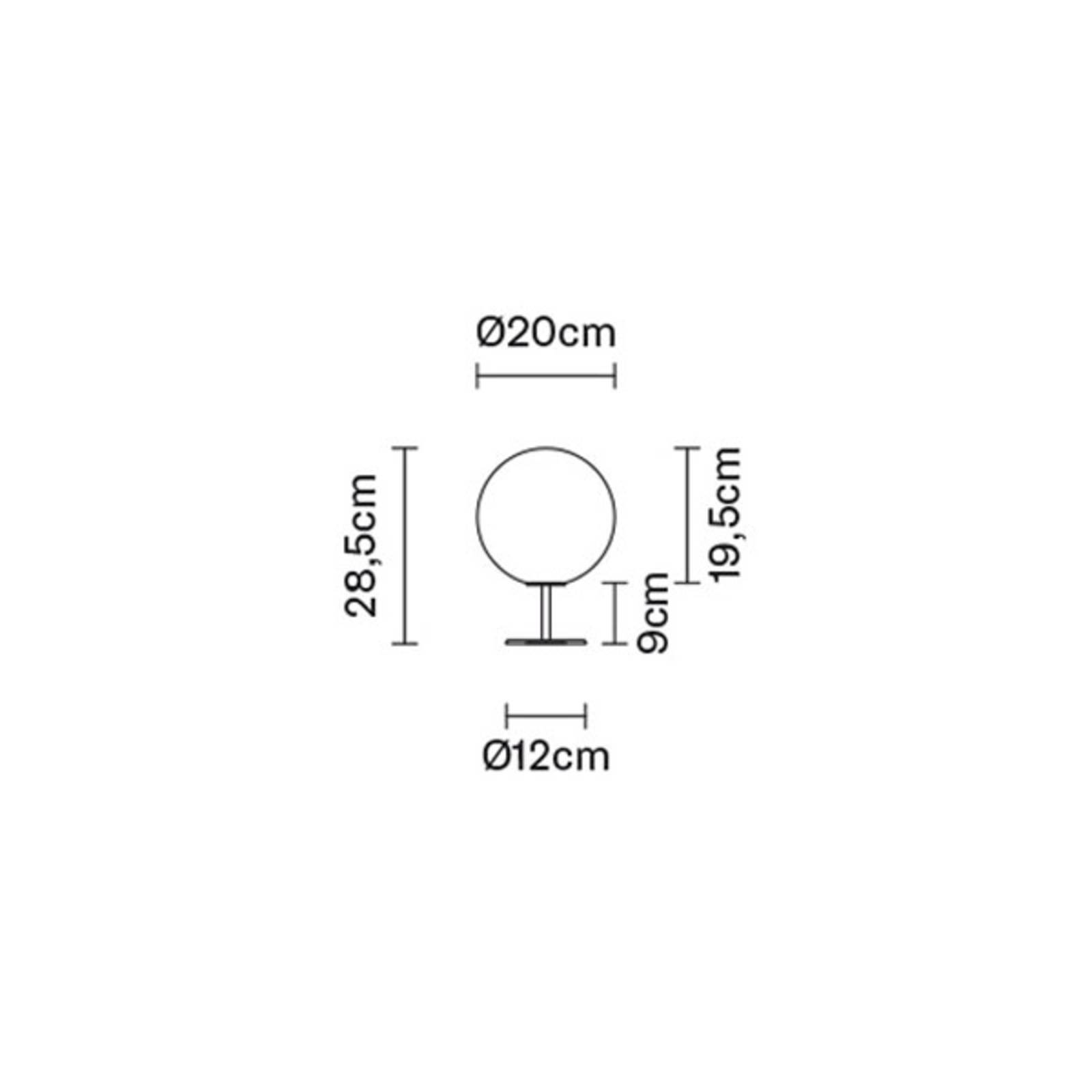 Fabbian Lumi Sfera lampa stołowa, stojąca, Ø 20 cm