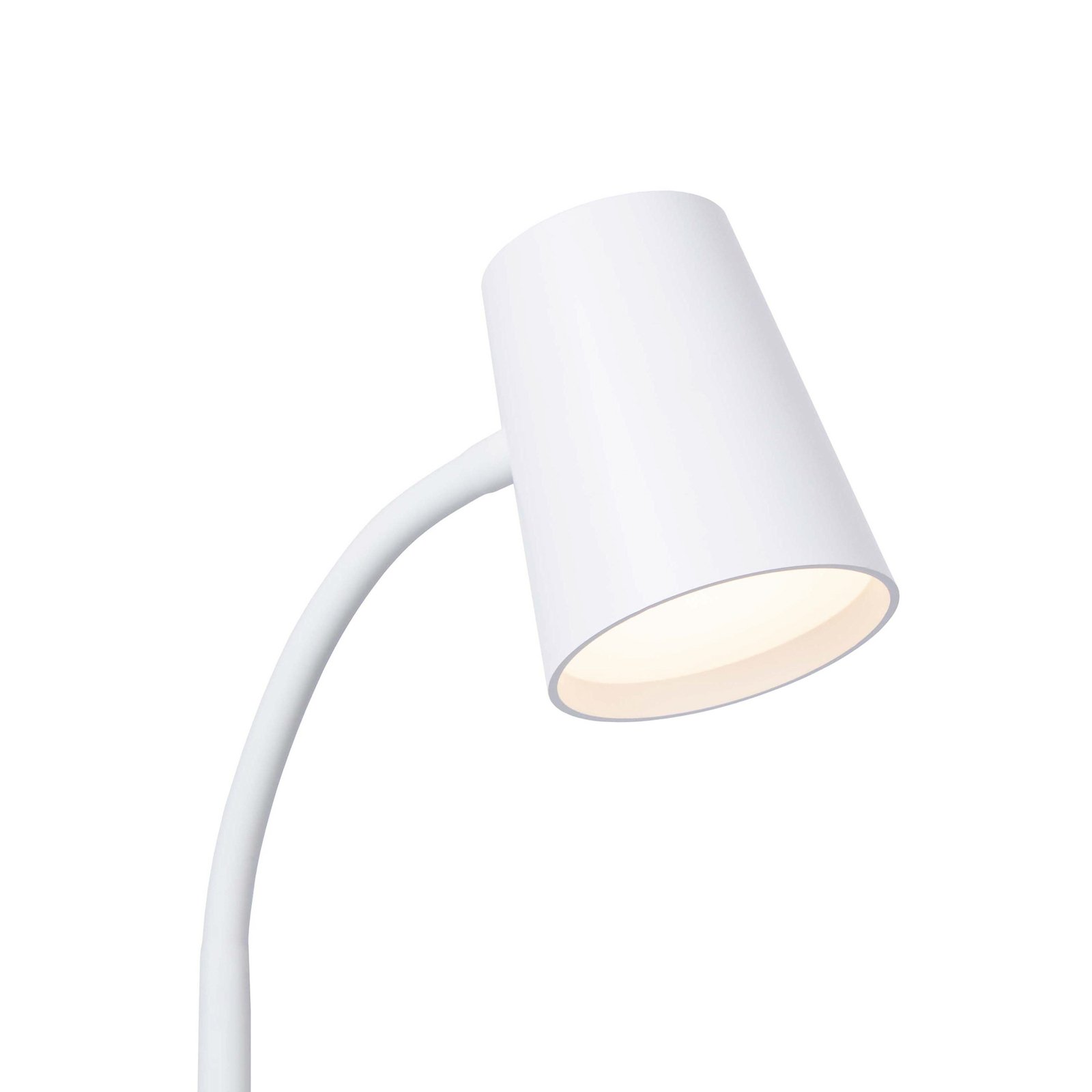 Luis LED table lamp, 3-level dimmer, white