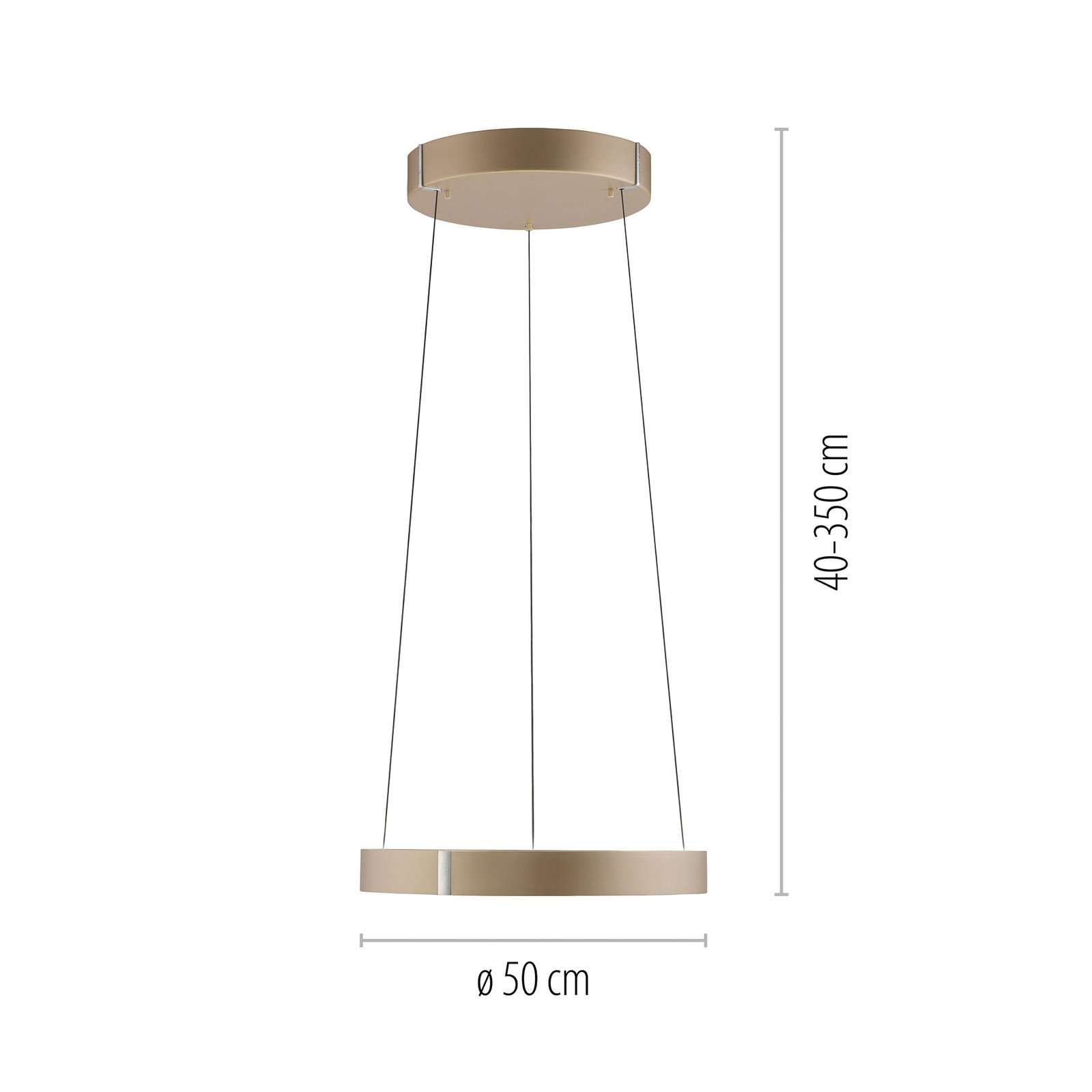 PURE LED piekaramā lampa E-Clipse bronzas krāsas Ø 50 cm metāla CCT PURE LED piekaramā lampa E-Clipse bronzas krāsas Ø 50 cm metāla CCT