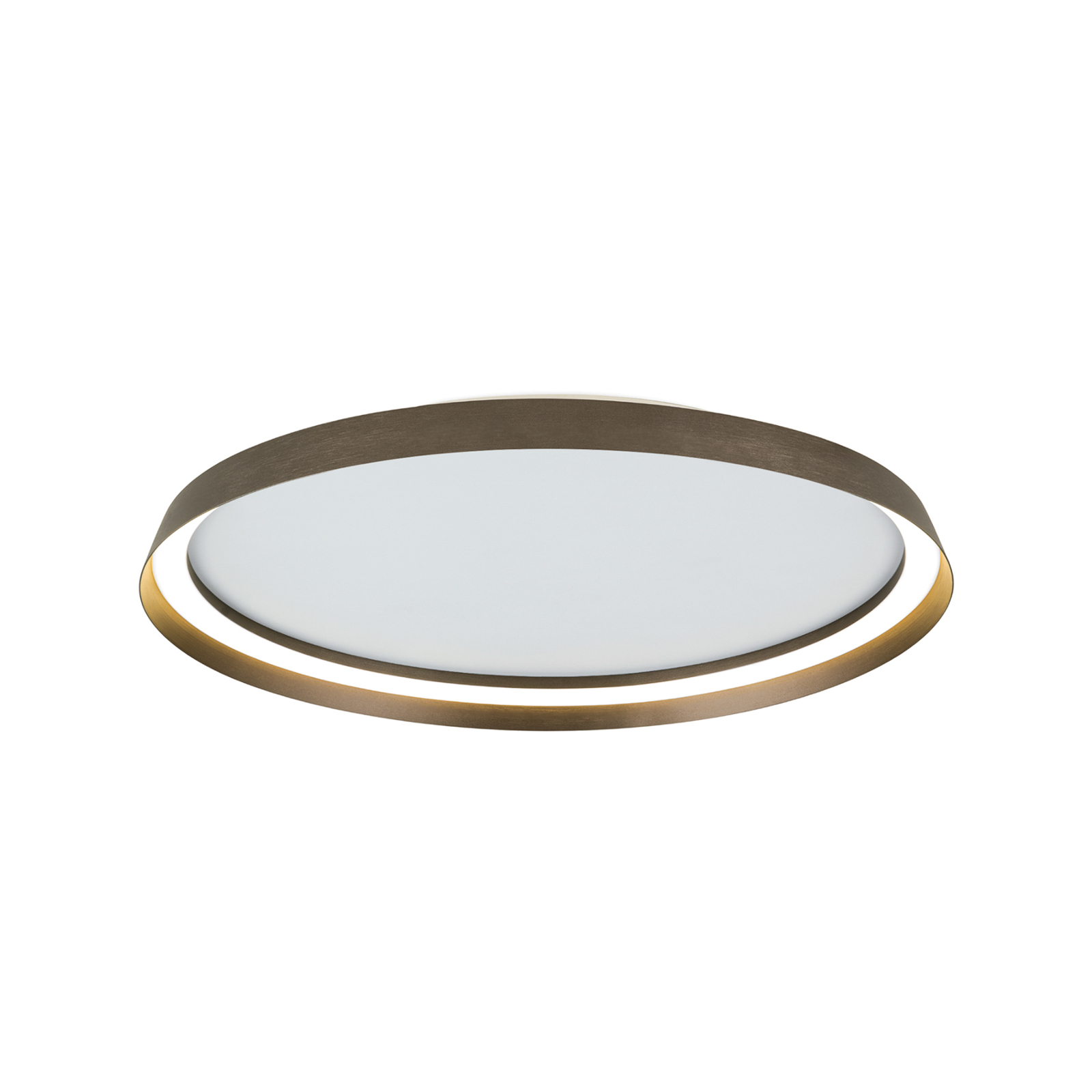 LED ceiling lamp Manta, Ø 60 cm, aluminium/bronze, aluminium, up/down