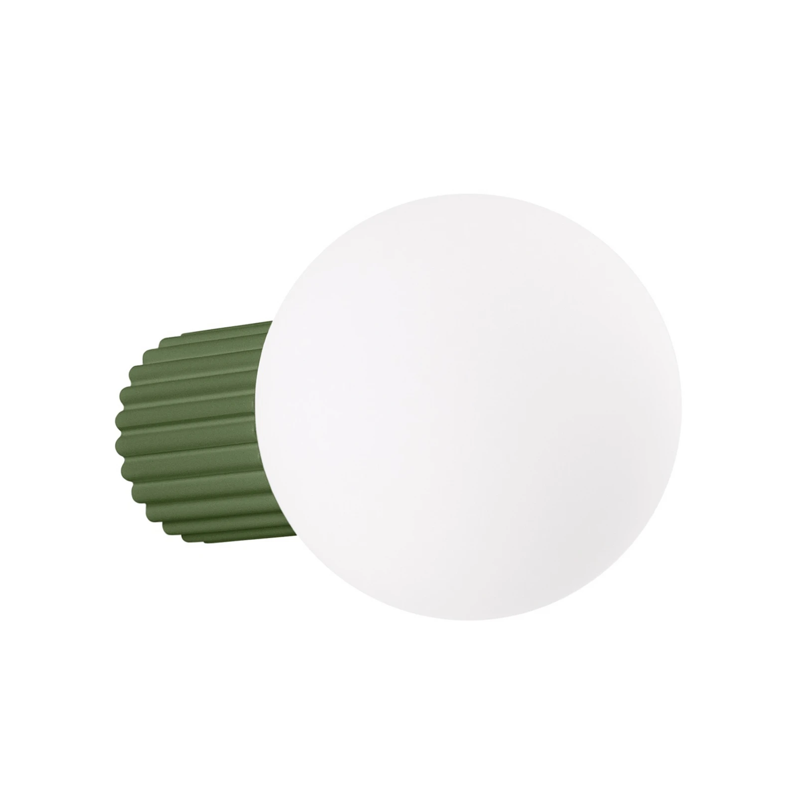 Aplică ORBI, verde măslin, sticlă/metal, Ø 12 cm, IP44, G9