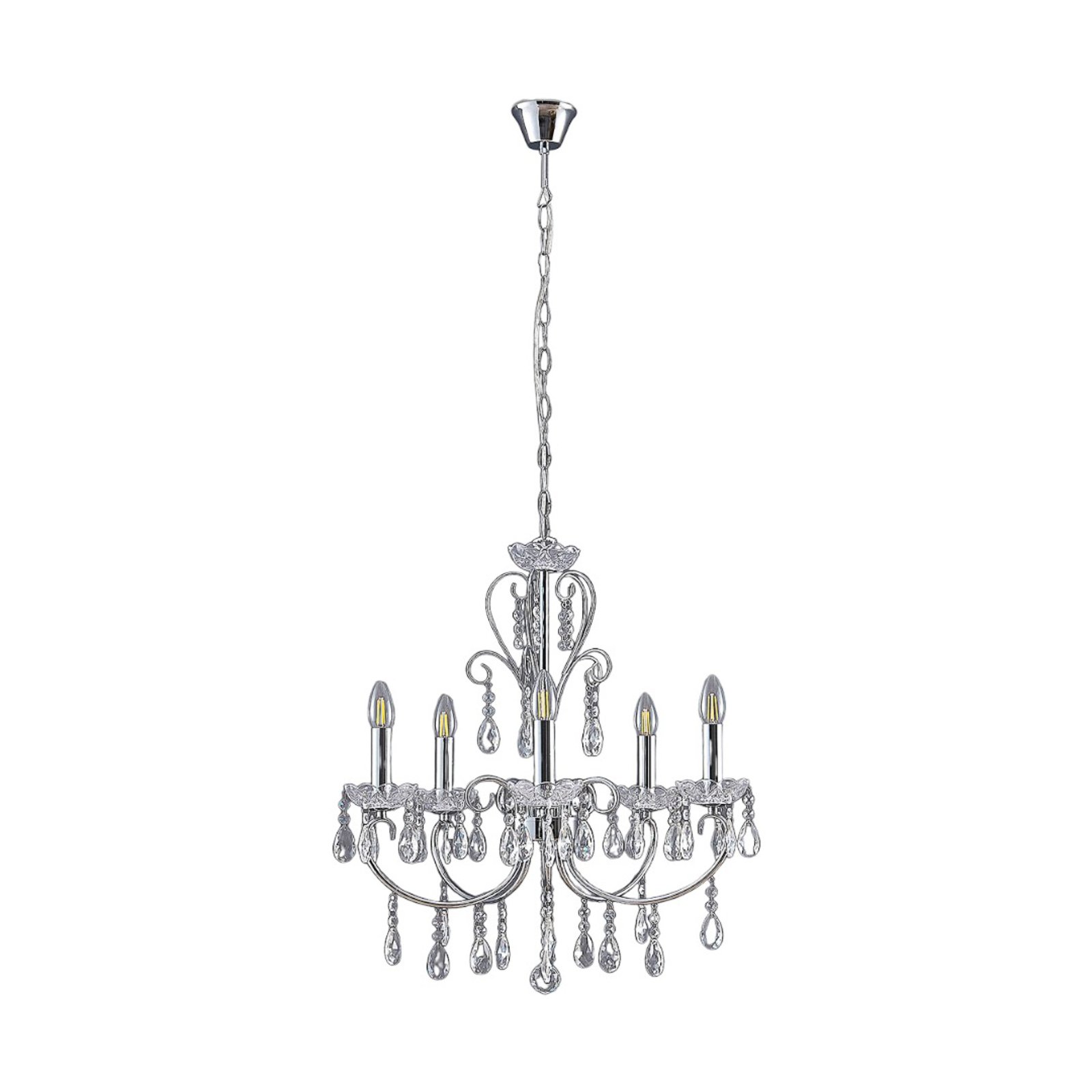 Solveig 5 Suspension Chrome/Clear - Lucande