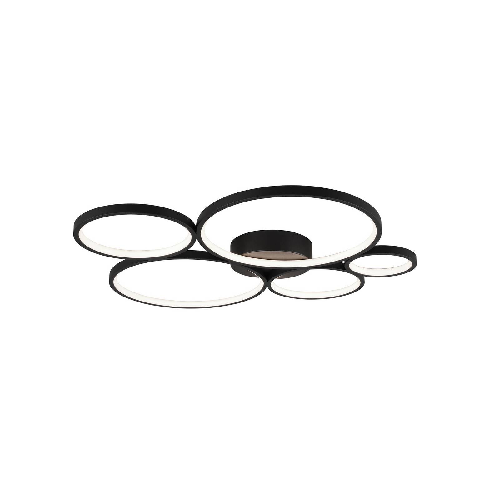 LED-Deckenlampe Rondo, schwarz matt