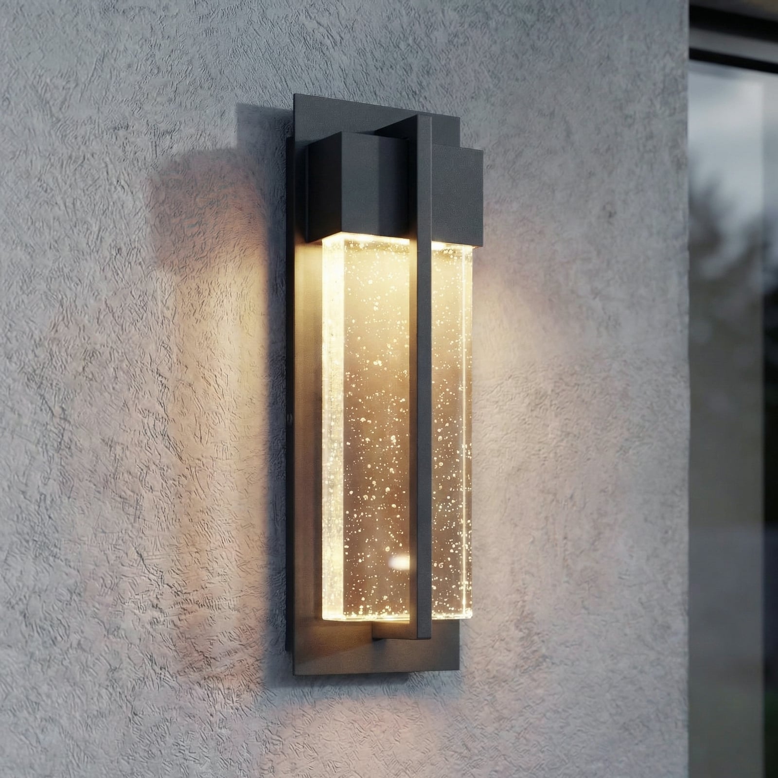 Velune LED-Außenwandlampe, anthrazit/klar 35cm CCT - Lucande Velune LED-Außenwandlampe, anthrazit/klar 35cm CCT - Lucande