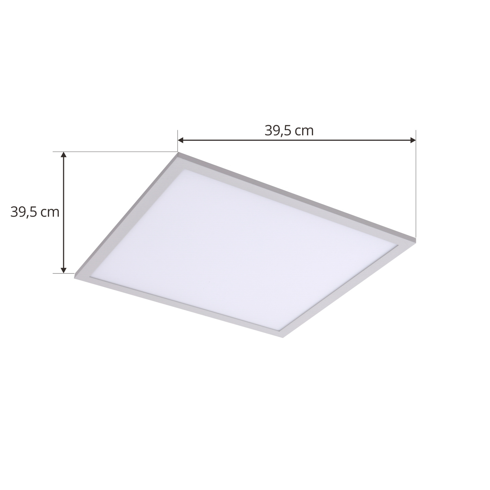 Lindby LED-panel Enhife, hvit, 39,5 x 39,5 cm, aluminium