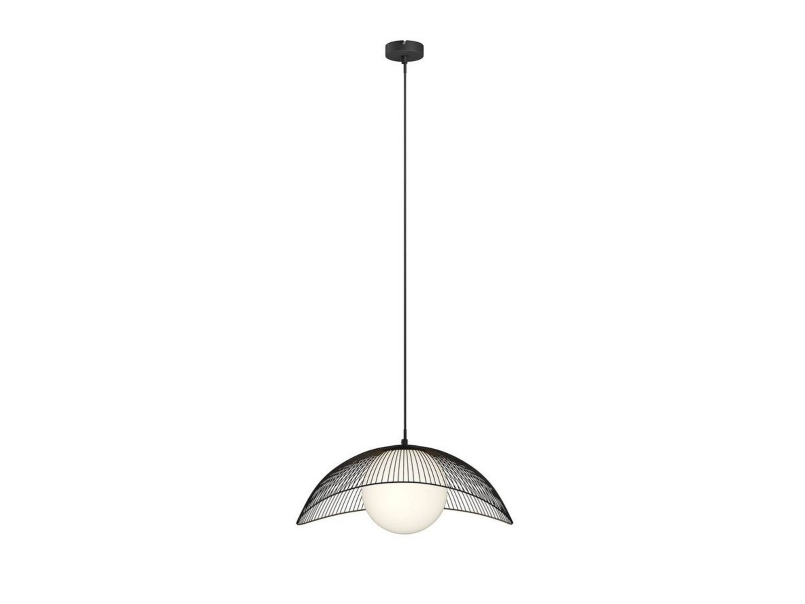 Fabronia Závěsná Lampa Opal/Black - Lindby