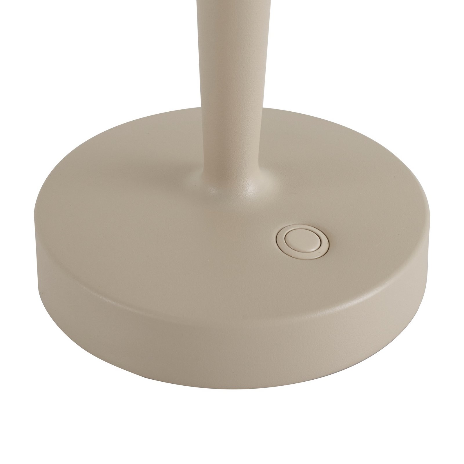 Lucande LED-Akku-Kerzenständer Lea, Vase, beige, 28 cm