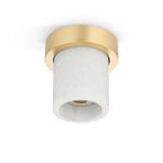 Lampa sufitowa Miss Marble, Carrara/mosiądz, GU10 MR11