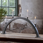 Storm window candleholder 5-bulb 59 cm dark grey