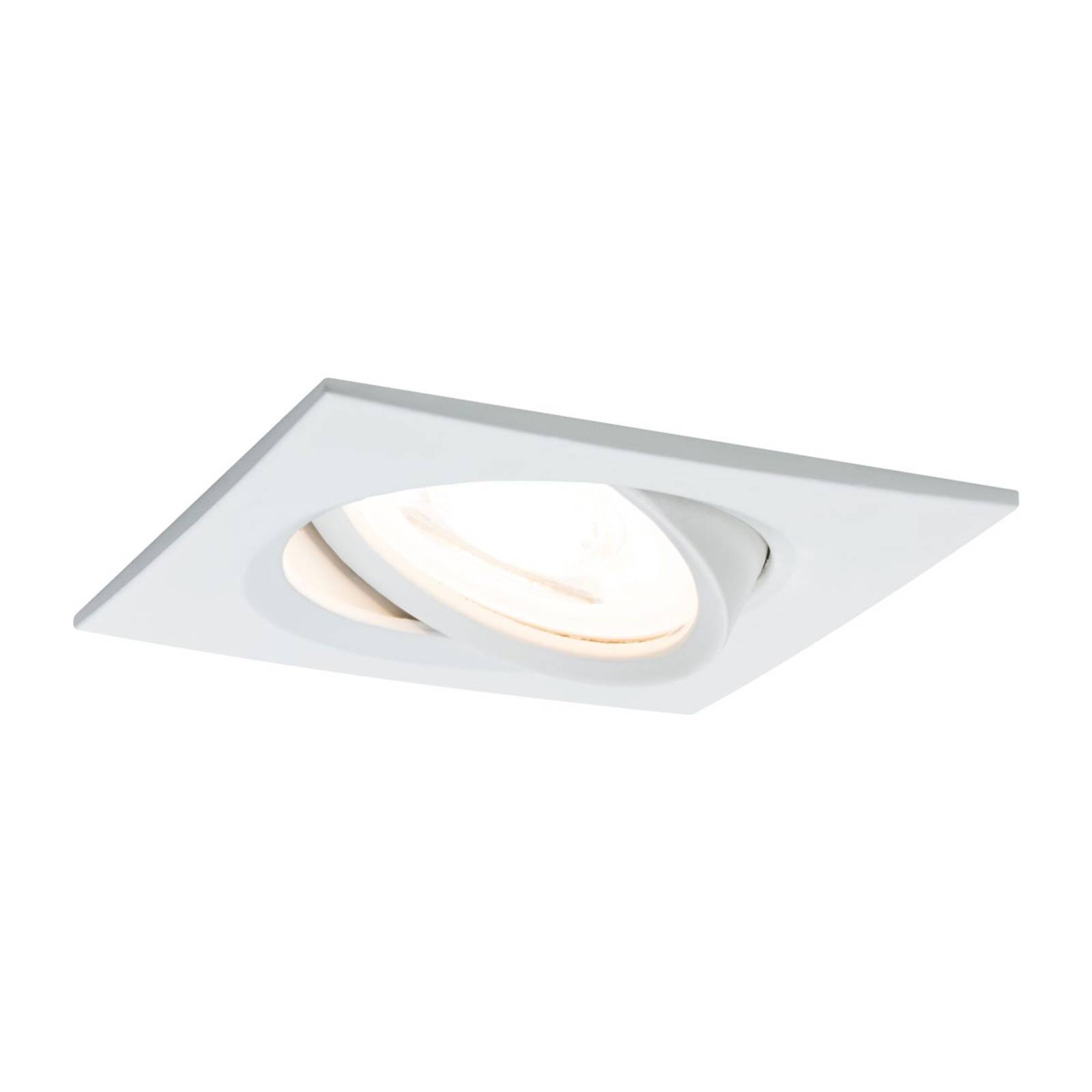 Paulmann Licht Paulmann No. 93471 LED Einbauleuchte Nova eckig 6,5W GU10 Weiß matt 1er-Set dimmbar