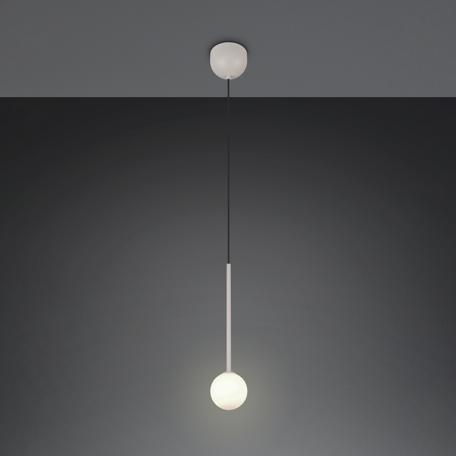 Piekaramā lampa „Firano“, pelēka, Ø 12 cm, metāls Piekaramā lampa „Firano“, pelēka, Ø 12 cm, metāls