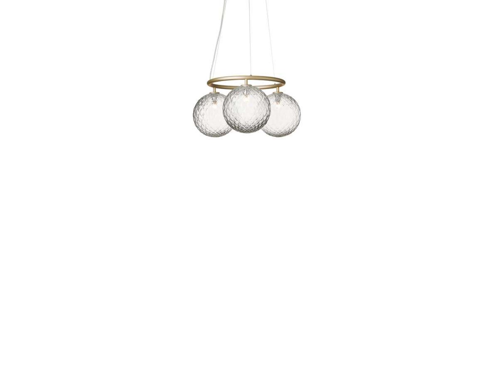 Miira 3 Circular Candelabro Brass/Optic Clear - Nuura