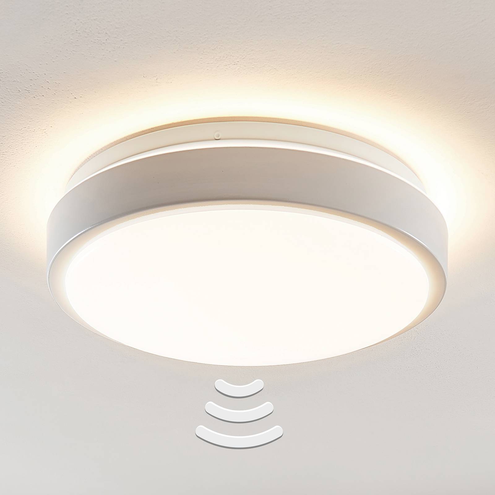 Lindby Camille lampa sufitowa LED Ø33cm biała