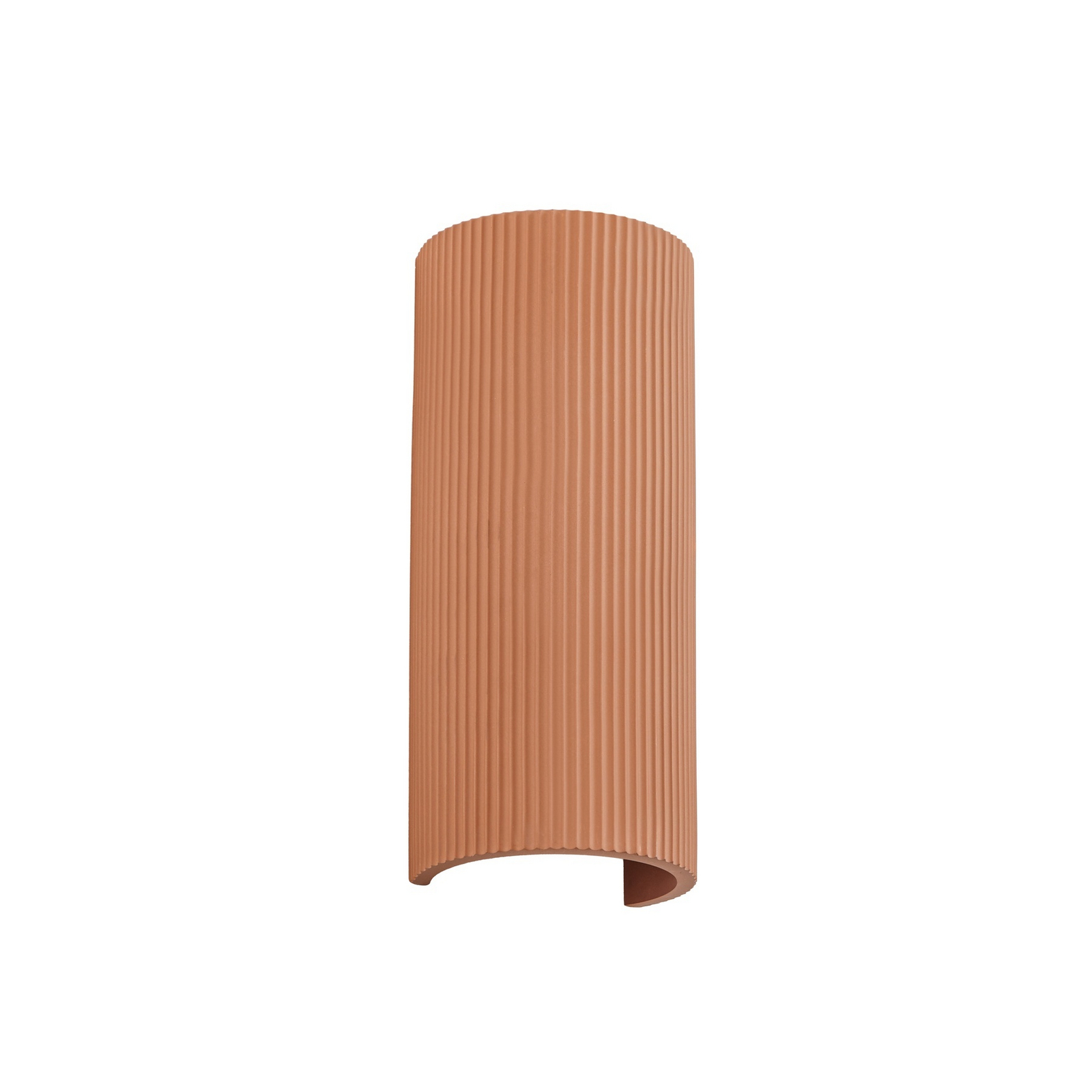 Lindby Colja -seinävalaisin, terrakotta, pyöreä, 30,5 cm, kipsi