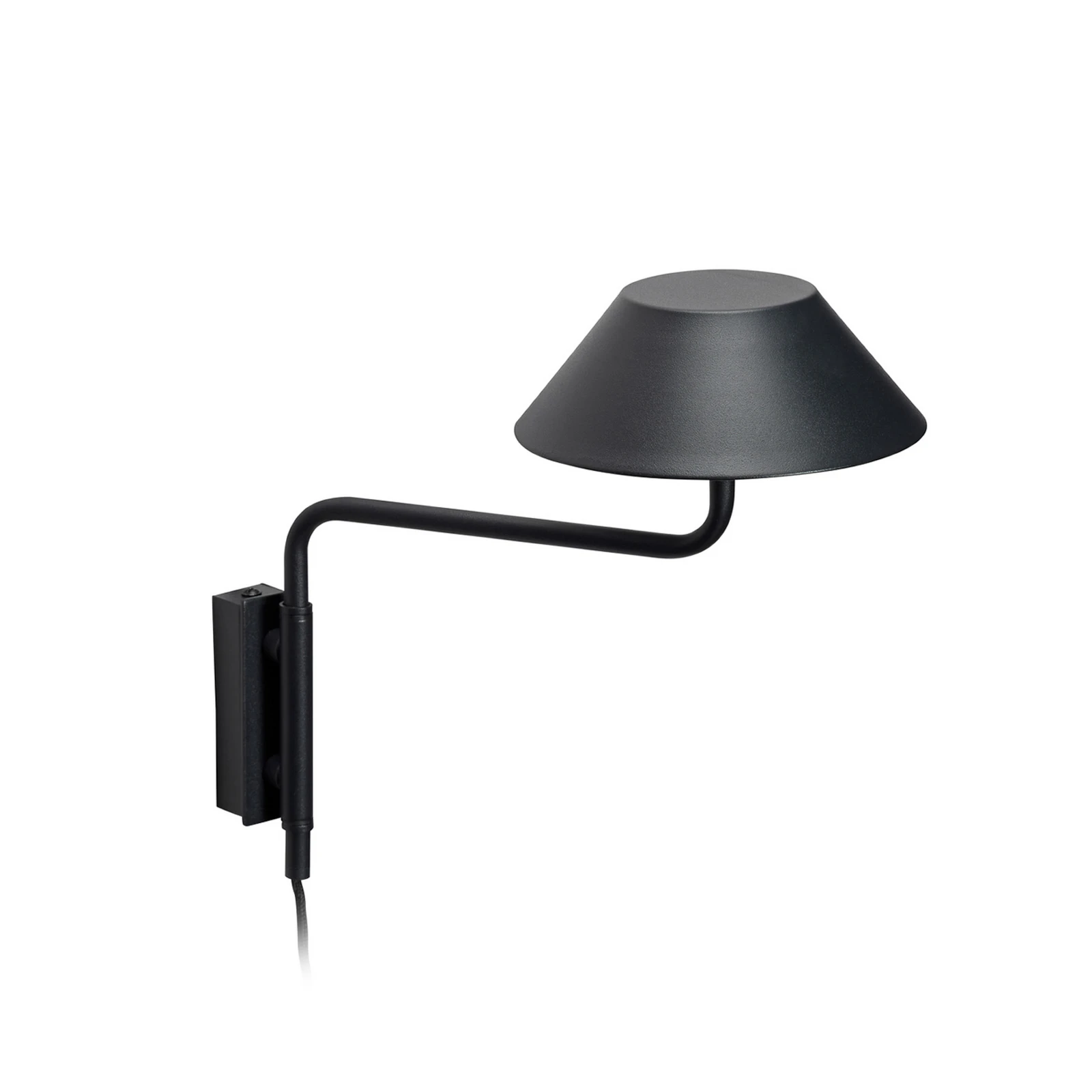 Aplique de pared LED COVER, negro, profundidad de 30 cm, metal