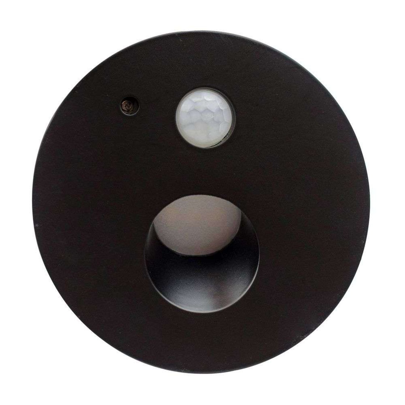 Neru Round LED Built-in Wall Lamp w/Sensor Black - Arcchio