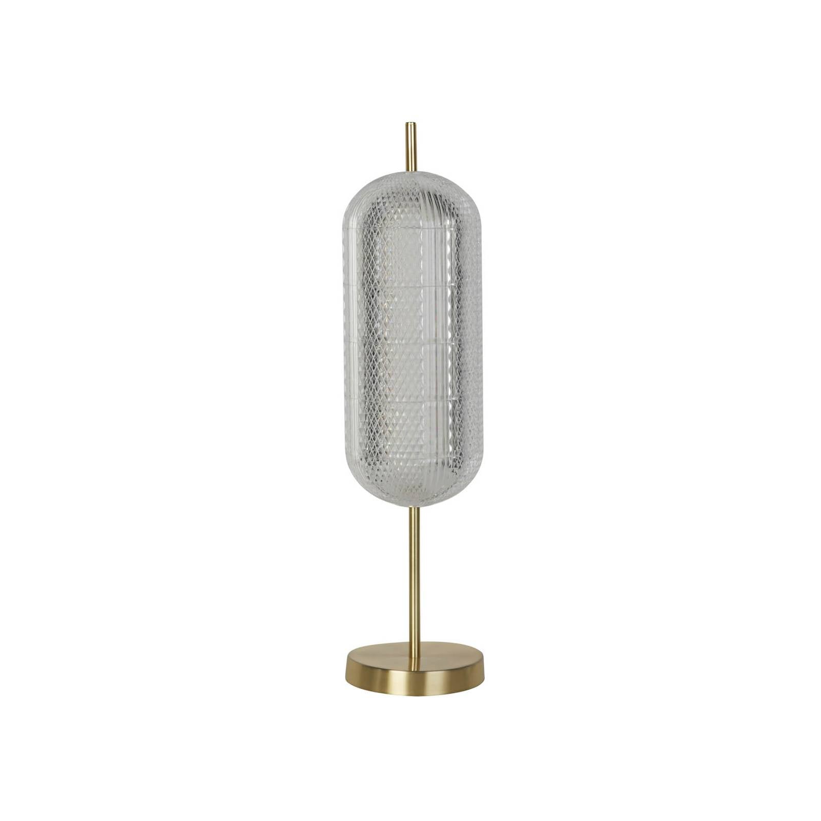 LED-Tischleuchte Capsule, messingfarben, Eisen, Acryl