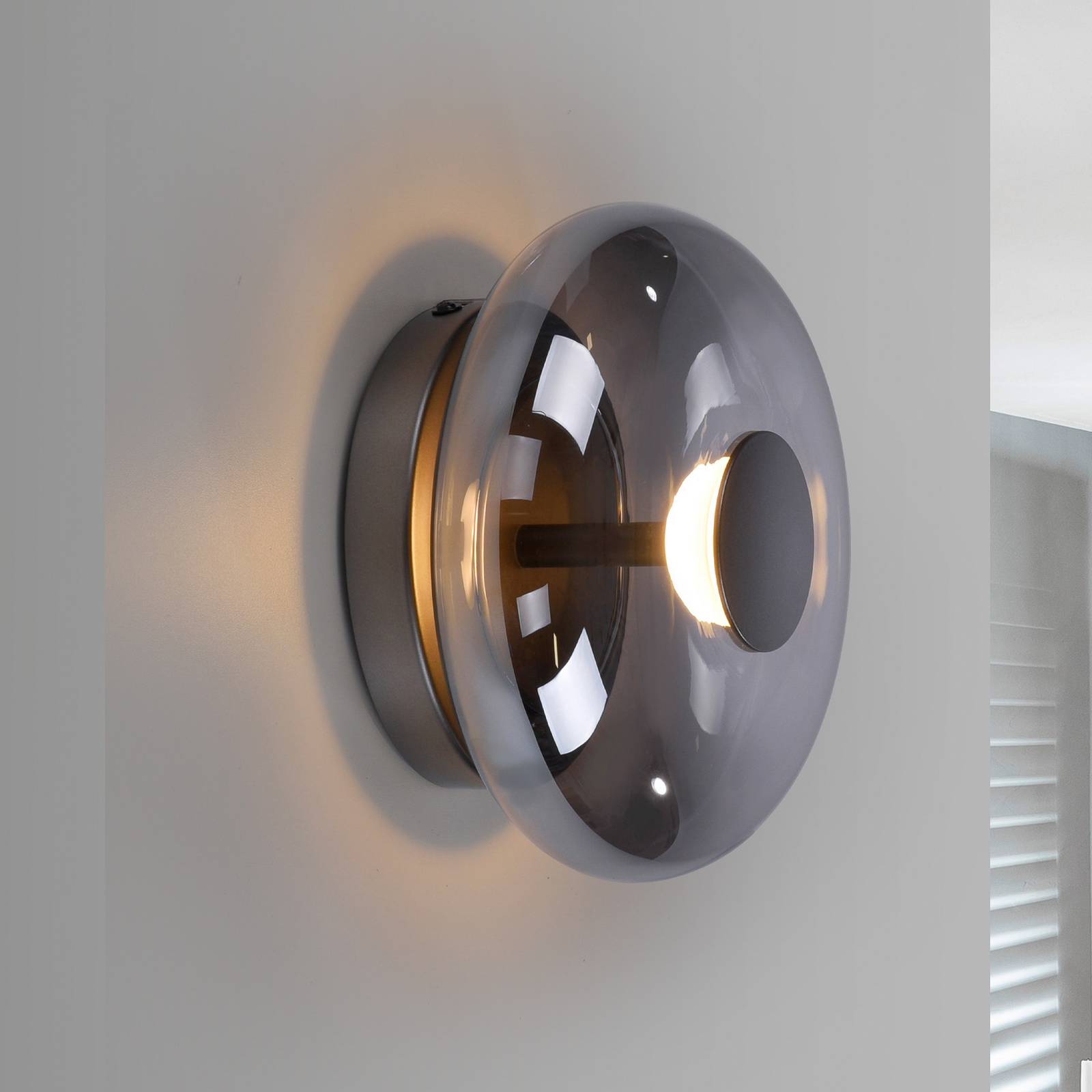 SCHÖNER WOHNEN lampa sufitowa LED Posh, szkło dymne, 3000 K