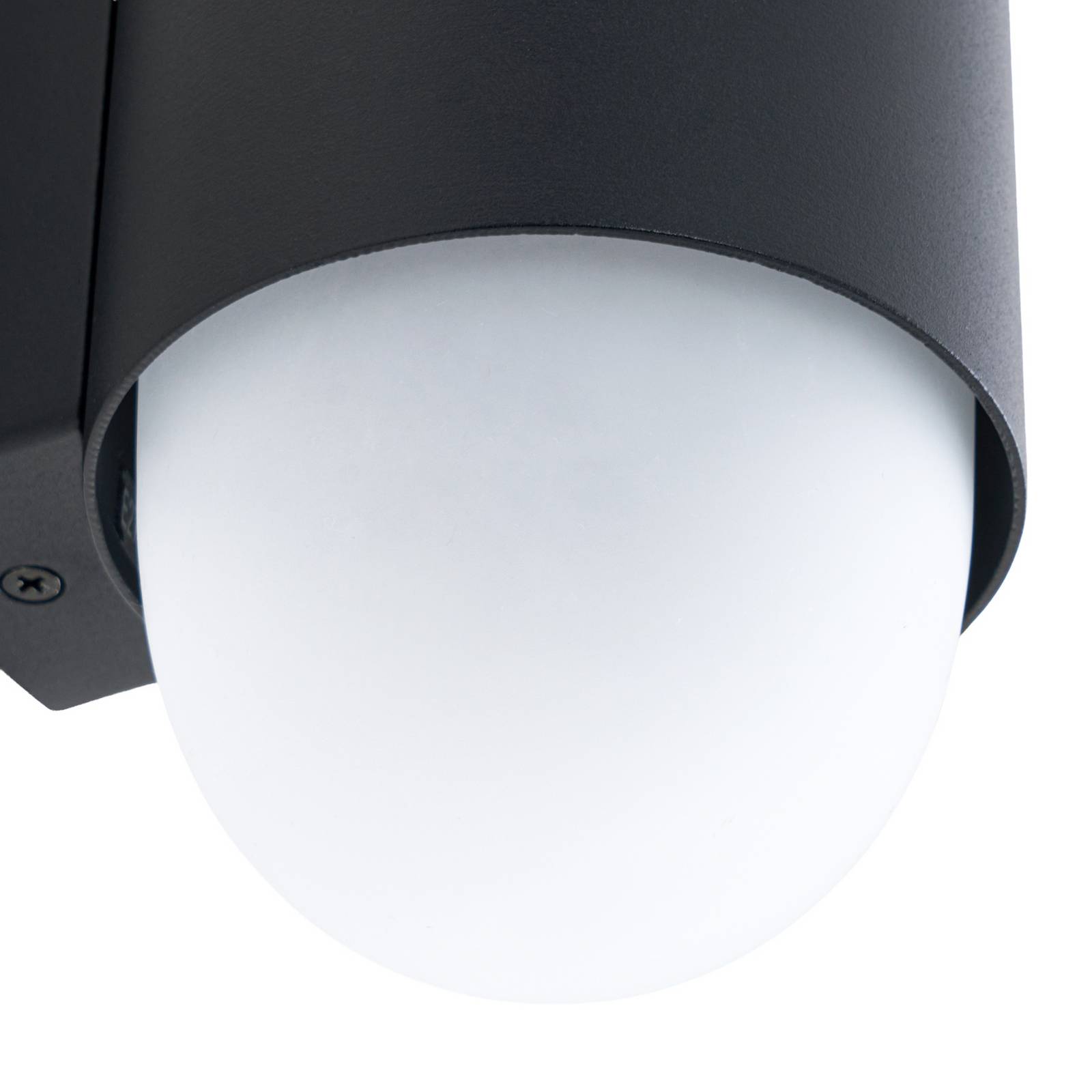 Lindby Kinkiet zewnętrzny Pilva, czarny, metal, IP44, E27