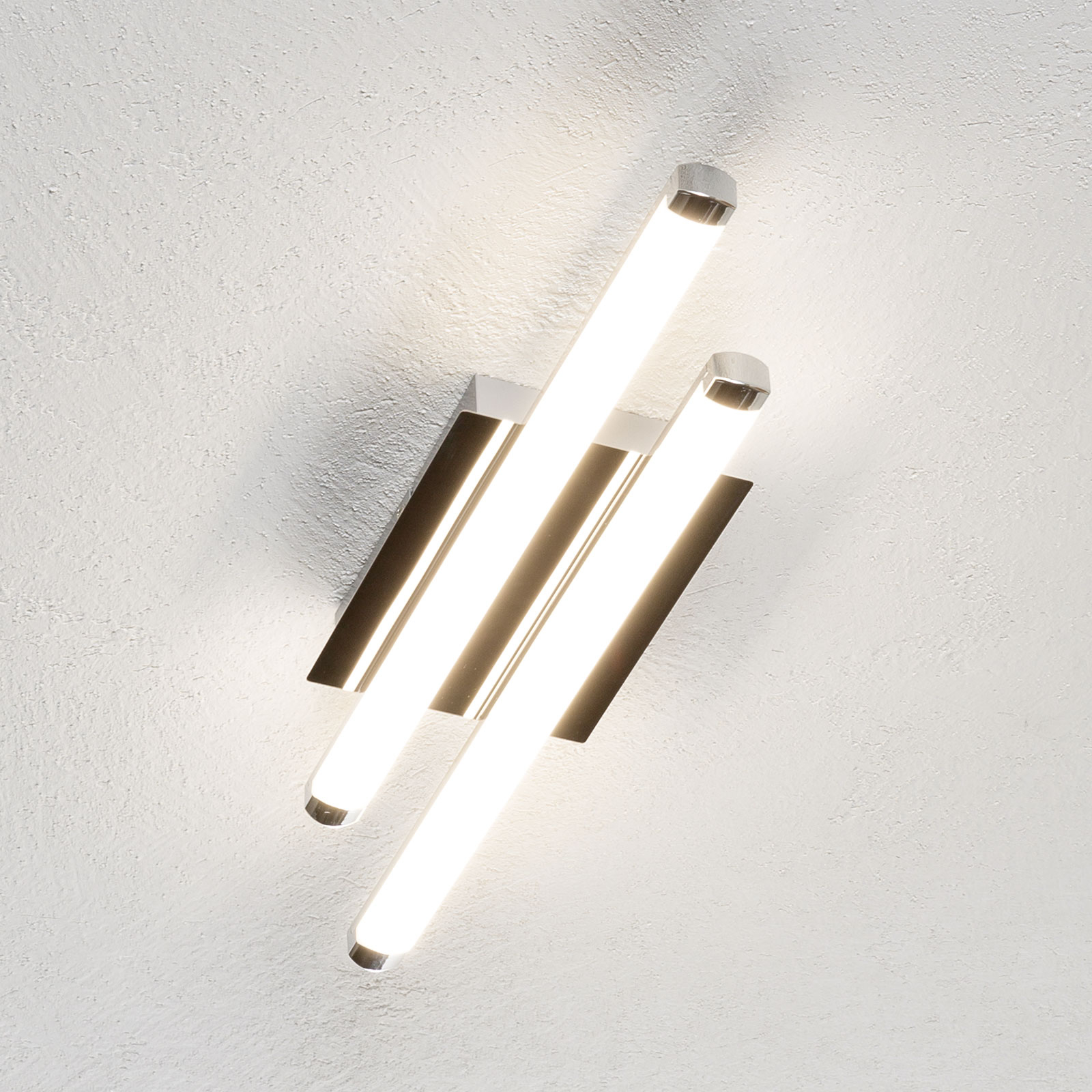 Reality Leuchten Futuristic Street LED ceiling light, for Living / Dining Room, metal, acrylic, 4.5 W, energy efficiency: A+, L: 50 cm, W: 13 cm, H: 4.5 cm