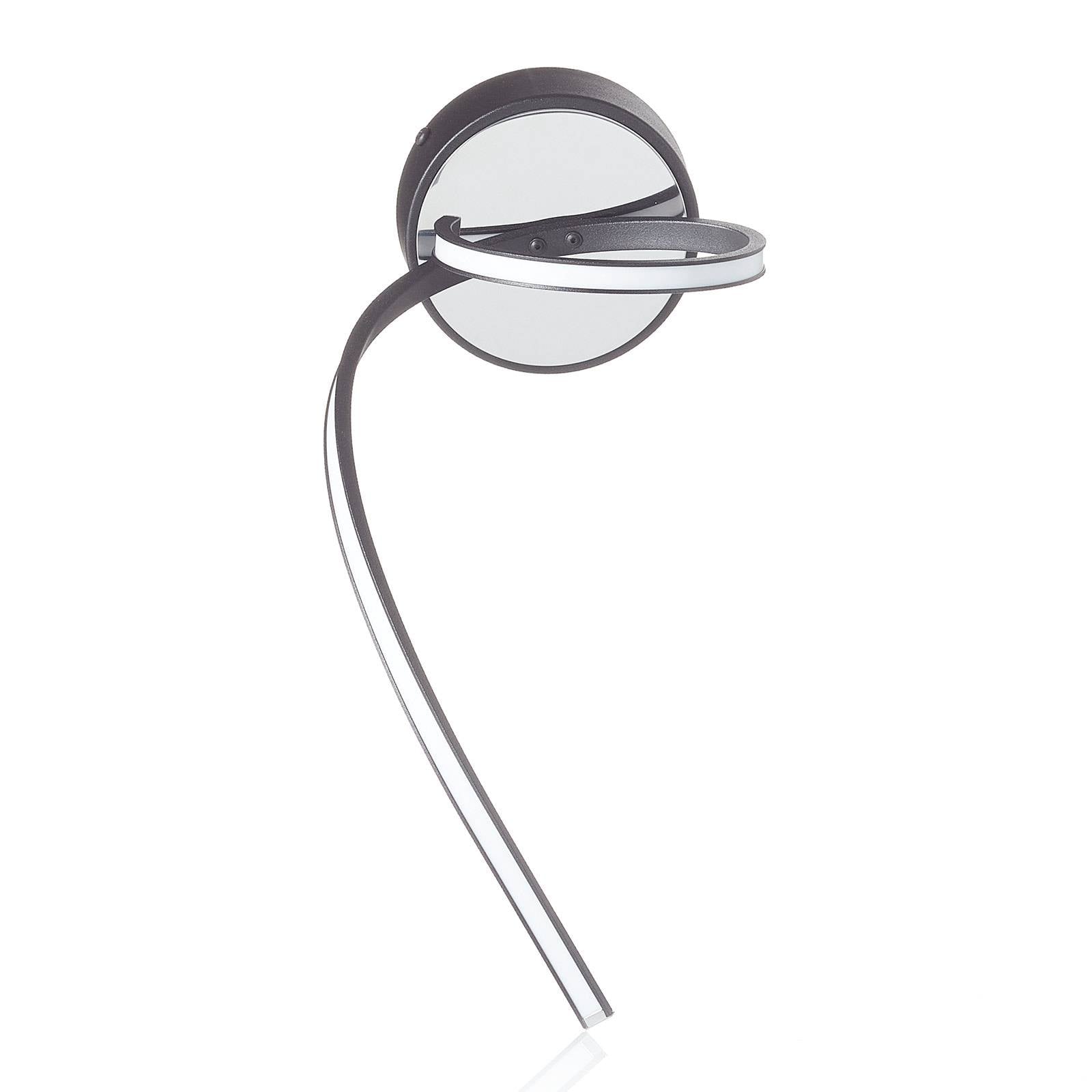 LED-Wandleuchte Lungo mit modernem Design, schwarz