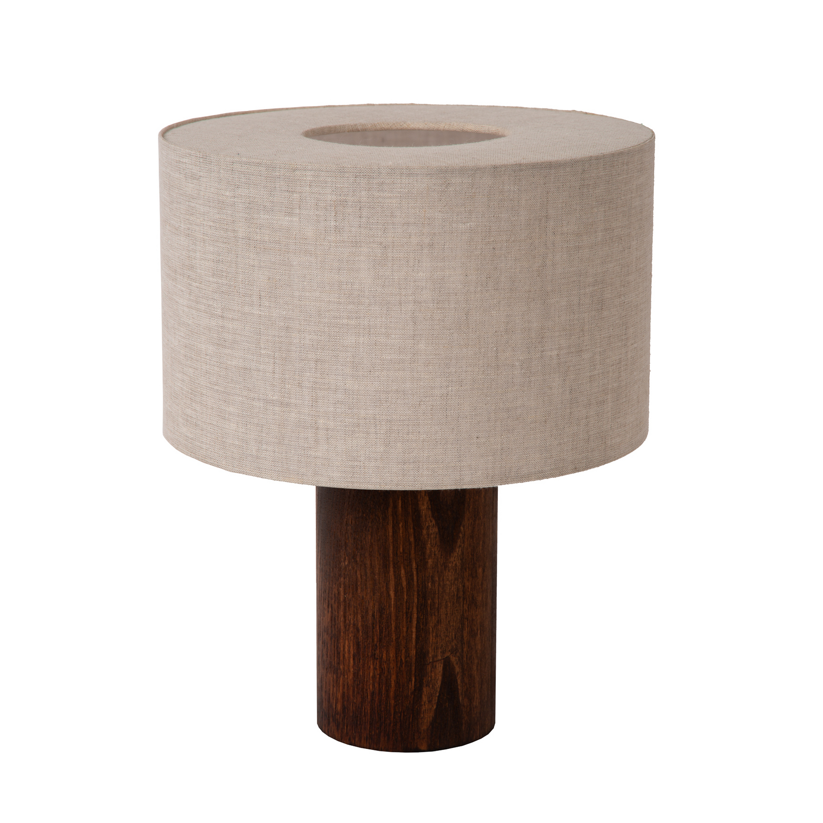 tafellamp Tachina, hoogte 31 cm, bruin/naturel, hout/stof