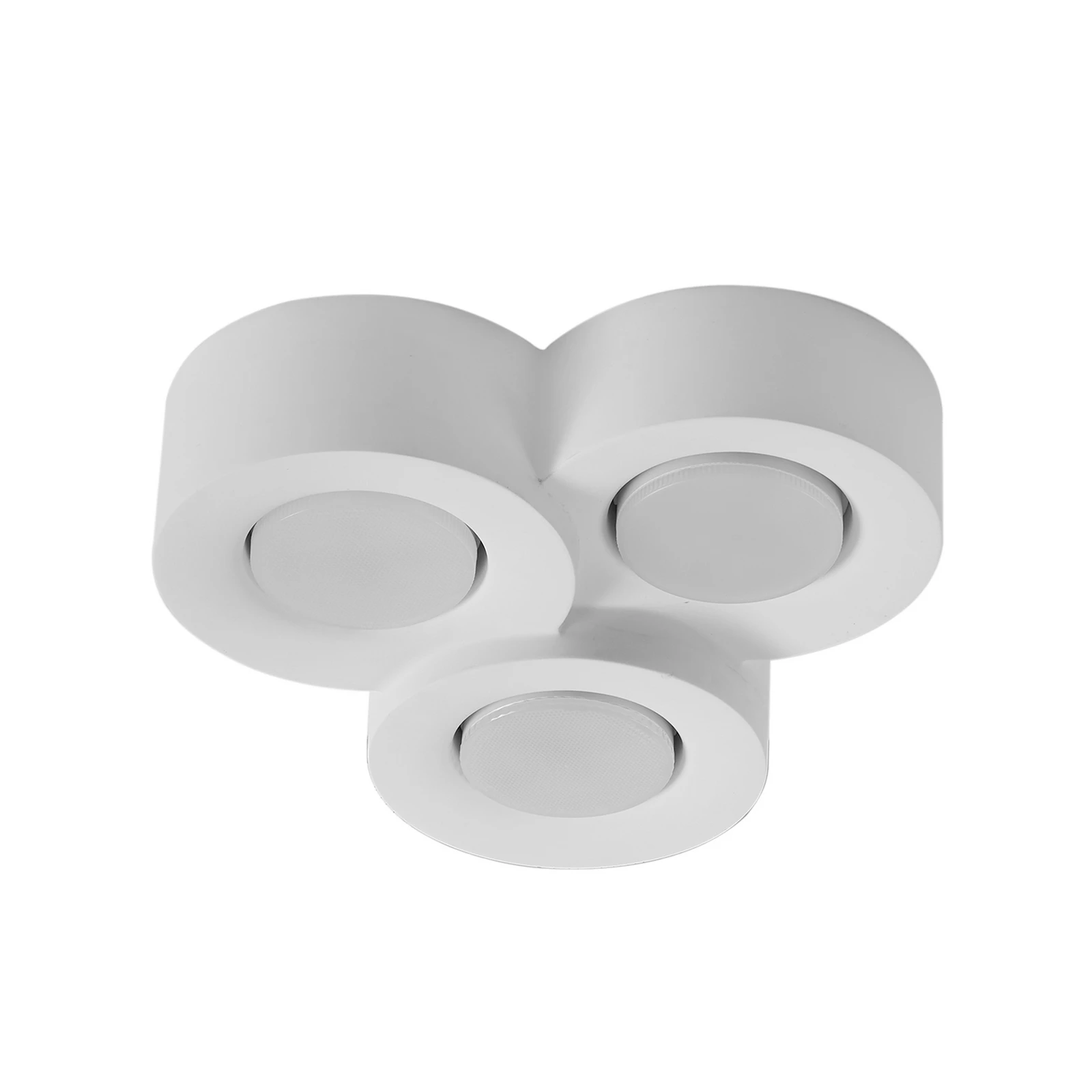 Lindby candeeiro de teto Levia, 3 lâmpadas, 26x24,5cm, branco, gesso