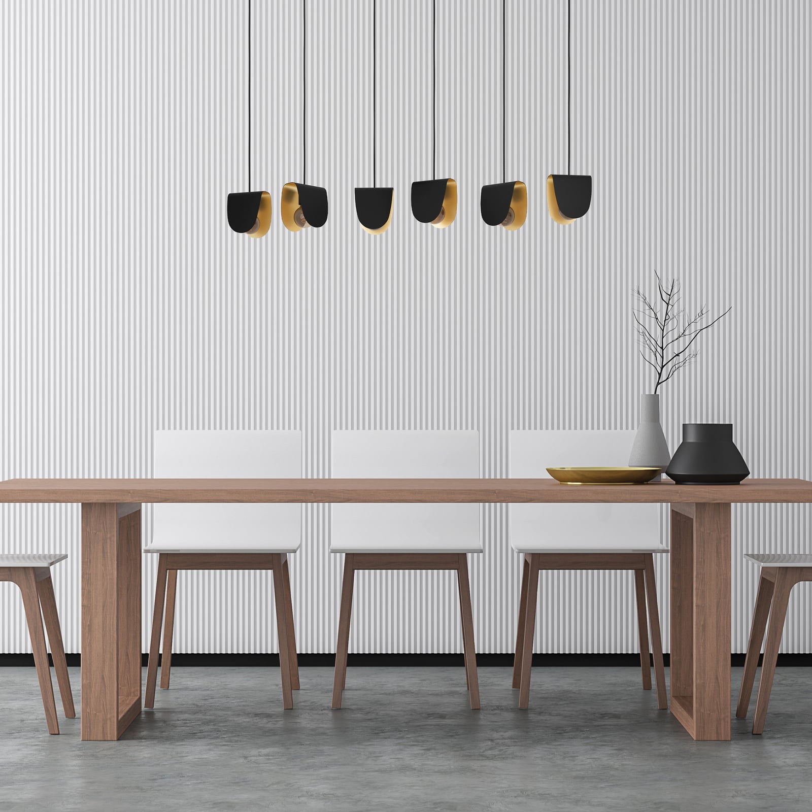 Závěsné světlo Serenara 6-ramenné černé/zlaté - EGLO Stars of Light